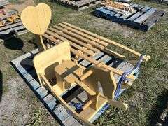 Wood Sled, Horse, Children's School Desk *Unreserved*