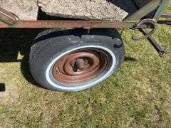 Horse Drawn Wagon w/ pole, eveners, neck yoke, trailer has turntable, front axle & brakes on rear, *Unreserved*