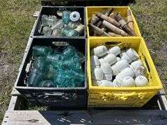 4 Crates of Glass & Ceramic Insulators, approx 120, *Unreserved*