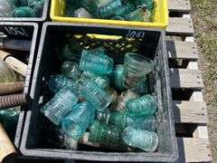 4 Crates of Glass Insulators, approx 100, *Unreserved*