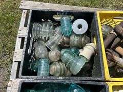 4 Crates of Glass & Ceramic Insulators, approx 120, *Unreserved*