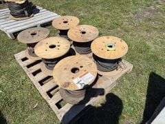 6 Spools of steel cable 3/8", *Unreserved*