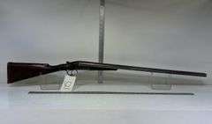 R Wylie Hill Co. 12 ga. Side by Side Shotgun, w/ case, Damascus Barrel, pre 1900, no sn, *Unreserved*