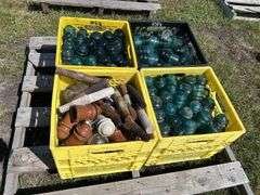 4 Crates Glass & Ceramic Insulators, approx 150, *Unreserved*