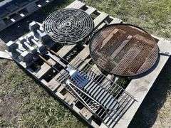 Firepit Grill & BBQ lid, 4 dumbbells, *Unreserved*