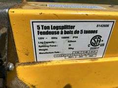 5 - Ton Log Splitter - Power fist 120V *Unreserved*