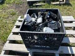 Milk Crate w/ assorted Electrical Circuit breakers, *Unreserved*