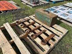Steel Sledge Wrenches w/ steel tool box, *Unreserved*