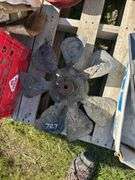 Box w/ Seatbelts, Taillight, Backup Lights, Custom Taillight & Speedometer, Box w/ 1971 Custom 10 Chevy Misc Parts, Heater Motor Shroud 70's Chevy/GM, Rad Fan, Crate w/ Misc. Metal Brackets *Unreserved*