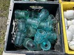 4 Crates of Glass & Ceramic Insulators, approx 120, *Unreserved*