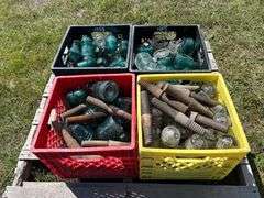 4 Crates of Glass Insulators, approx 120, *Unreserved*