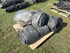 Assorted sizes of lumber & steel tarps, approx 4, *Unreserved*