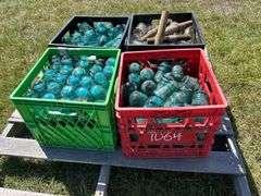 4 Crates of Glass Insulators, approx 150, *Unreserved*