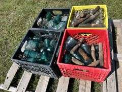 4 Crates of Glass Insulators, approx 120, *Unreserved*
