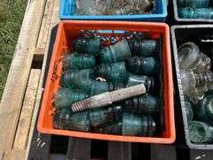 4 Crates of Glass Insulators, approx 150, *Unreserved*
