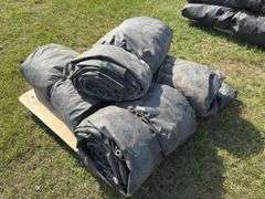 Assorted sizes of lumber & steel tarps, approx 4, *Unreserved*