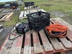 Solar 12/6V Battery Charger, Booster Cable set, Residential Extension cord, *Unreserved*