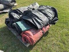 Assorted sizes of lumber & steel tarps, approx 6, *Unreserved*