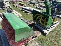 John Deere 1032D Snow Blower, w/ Sweeper Attachment SN: M01032D191316