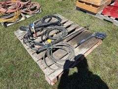 4 Pressure washer wands & 3 pressure washer hoses, *Unreserved*
