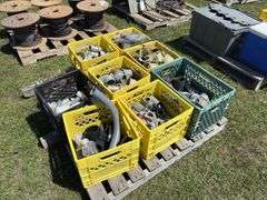8 Milk Crates of plumbing fittings, ABS fittings, misc parts, *Unreserved*