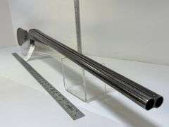 R Wylie Hill Co. 12 ga. Side by Side Shotgun, w/ case, Damascus Barrel, pre 1900, no sn, *Unreserved*