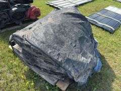 Assorted sizes of lumber & steel tarps, approx 4, *Unreserved*