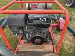 Multi Quip Water Pump Model QP-3TH, 3"x3" on trailer, w/ suction hose, *Unreserved*