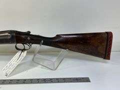 R Wylie Hill Co. 12 ga. Side by Side Shotgun, w/ case, Damascus Barrel, pre 1900, no sn, *Unreserved*