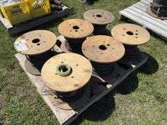 6 Spools of steel cable 3/8", *Unreserved*