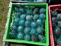4 Crates of Glass Insulators, approx 150, *Unreserved*