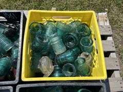 4 Crates of Glass Insulators, approx 100, *Unreserved*