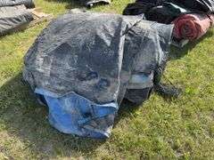 Assorted sizes of lumber & steel tarps, approx 4, *Unreserved*