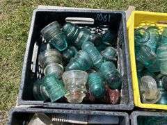 4 Crates of Glass Insulators, approx 100, *Unreserved*
