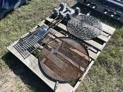 Firepit Grill & BBQ lid, 4 dumbbells, *Unreserved*