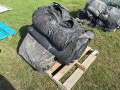 Assorted sizes of lumber & steel tarps, approx 4, *Unreserved*