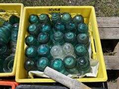 4 Crates of Glass Insulators, approx 150, *Unreserved*