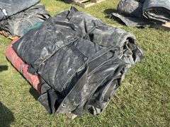 Assorted sizes of lumber & steel tarps, approx 6, *Unreserved*