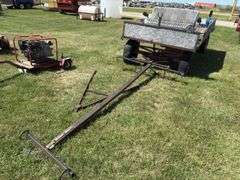 Horse Drawn Wagon w/ pole, eveners, neck yoke, trailer has turntable, front axle & brakes on rear, *Unreserved*