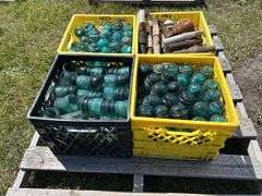4 Crates Glass & Ceramic Insulators, approx 150, *Unreserved*