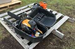 Poulin Pro PR5020 w/ Extra Bar & Sharpener SN: 21305N300587, Yard works Axe, Husqvarna x-Guard Bar-Chain Oil