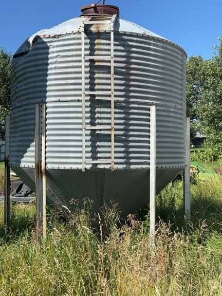 Brock Galvanized Steel Hopper Bin, *OFF SITE*  *Unreserved*