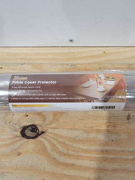 CLEAR TABLE COVER PROTECTOR, 54 X 72 INCH TABLE PROTECTOR FOR DINING ROOM TABLE, 1.5MM THICK CLEAR P