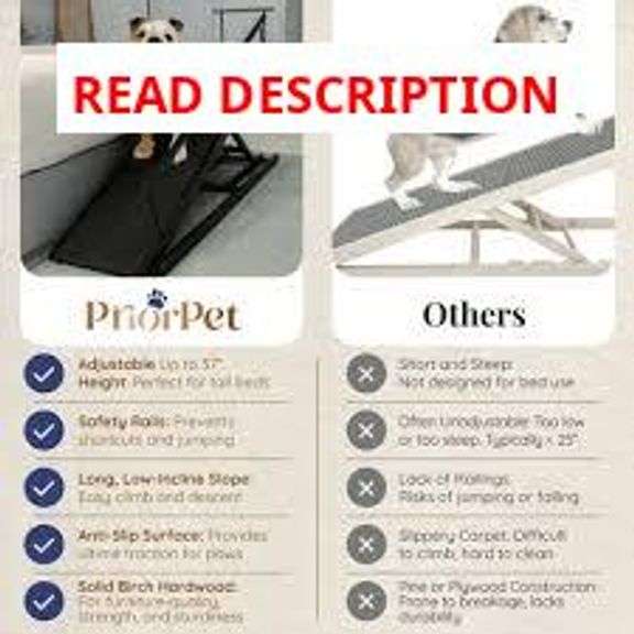 DOG RAMP FOR BED   PRIORPET