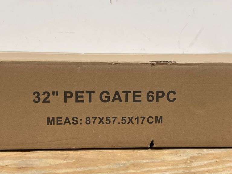 FULL METAL FREESTANDING DOG GATES WITH DOOR, 32" HEIGHT DOG FENCES FOR INDOOR & OUTDOOR, EXTRA WIDE