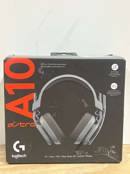ASTRO A10 WIRED GAMING HEADSET FOR PC - GRAY