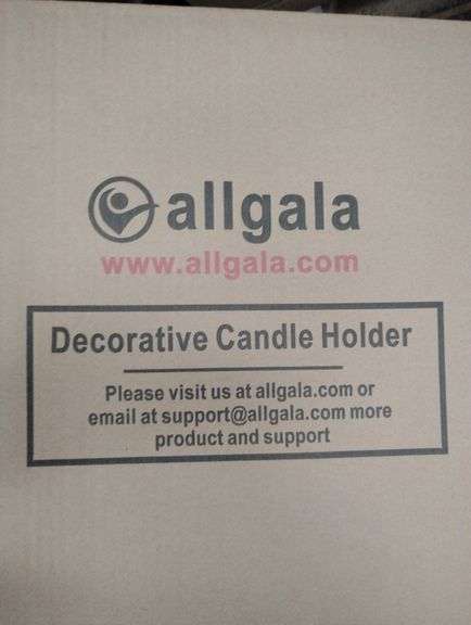 ALLGALA 23 INCH GLASS CANDELABRA (58CM) TALL 5-CUP CRYSTAL SOLID GLASS TUBE ROD SUPPORTED VOTIVE CAN