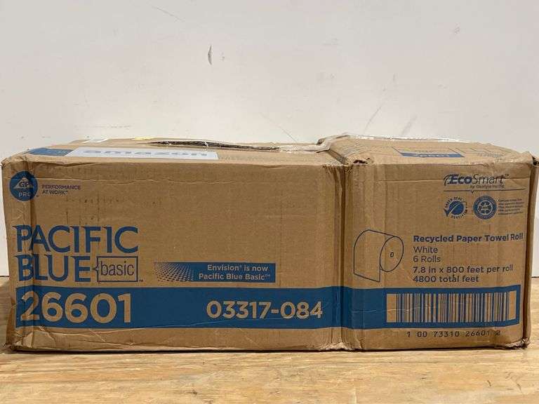 GEORGIA-PACIFIC COMMERCIAL ECO-FRIENDLY WHITE PAPER TOWELS, 3150 SQ. FEET, 6 ROLLS, FULL-SIZE, RECYC