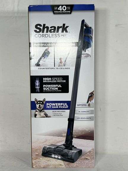 SHARK PET CORDLESS STICK VACUUM, GREY, IX141 | HYPERVELOCITY SUCTION, XL DUST CUP, LED HEADLIGHTS, R