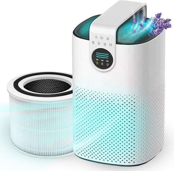 HEPA-13 AIR PURIFIER WITH ESSENTIAL OIL DIFFUSER, FOR HOME LARGE ROOM UP TO 1120 SQ FT, HEAVY DUTY F